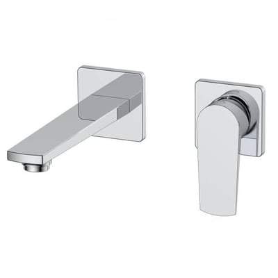 Blade Wall Mounted Basin Mixer with Back Plate in Chrome - All Styles