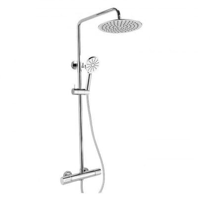 Compact Round Exposed Thermostatic Shower Column with Fixed Head and Shower Kit - All Colours - RAK Ceramics