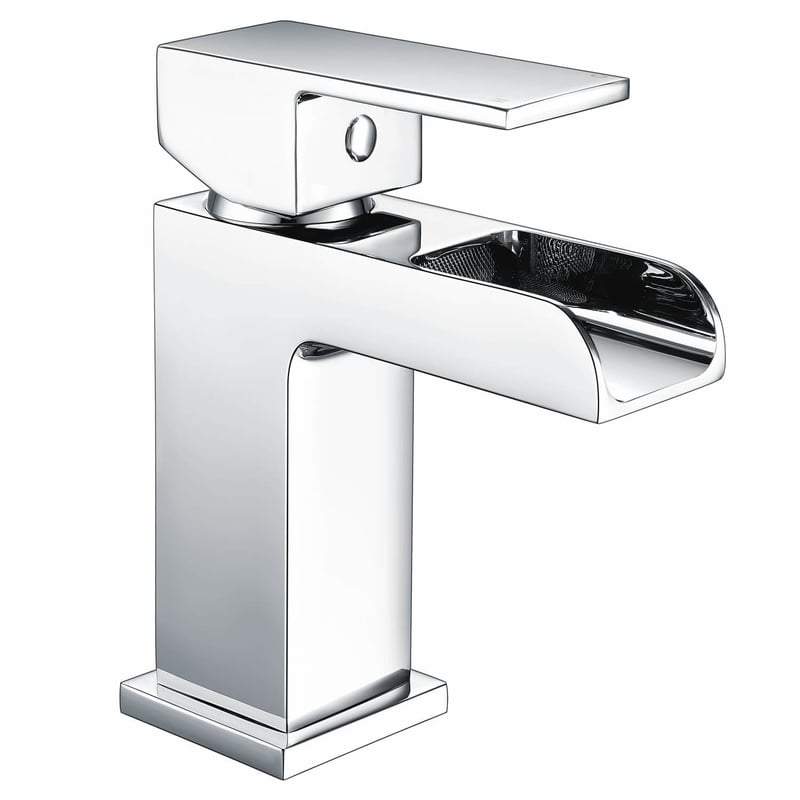 Cubis Waterfall Mono Basin Mixer (No Waste) in Chrome - RAK Ceramics
