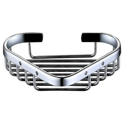 Single Corner Basket 150mm x 105mm x 28mm Chrome - RAK Ceramics