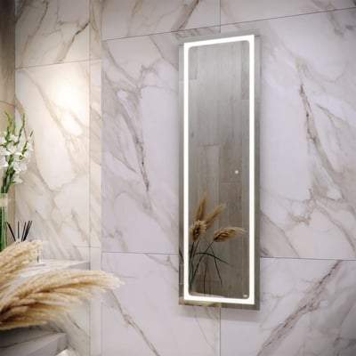 Aquarius 420mm x 1400mm LED Illuminated Tall Dress Mirror with Demister and Touch Sensor Switch - RAK Ceramics