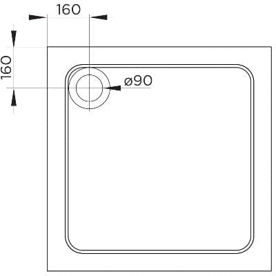 Designer Square Shower Tray - Just Trays