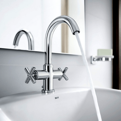 Loft Chrome Basin Mixer Tap With Pop-Up Waste - Roca