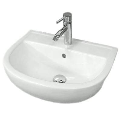 Compact 55cm Semi Recessed Basin in Alpine White - All Styles - RAK Ceramics