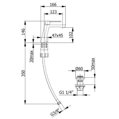 Move Chrome Basin Mixer w/ Pop-Up Waste - Demm