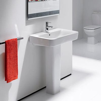 Senso 550mm Square Wall-Hung Basin 1Th - Roca