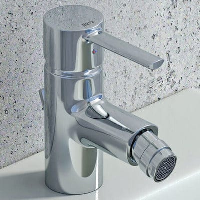 Targa Chrome Bidet Mixer Tap With Pop-Up Waste - Roca