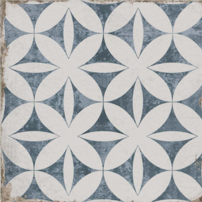 Garcia Geo Blue Matt Porcelain Wall & Floor Tile 200mm x 200mm (15 per Box)