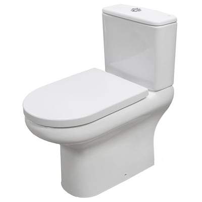 Compact Deluxe 45cm High Close Coupled Full Access WC Pan in Alpine White - RAK Ceramics
