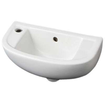 Compact 45cm Slim Line Basin 1 Tap Hole in Alpine White - All Styles - RAK Ceramics