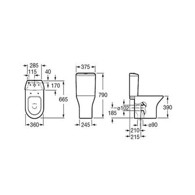 Nexo Standard Floor Standing Toilet - Roca