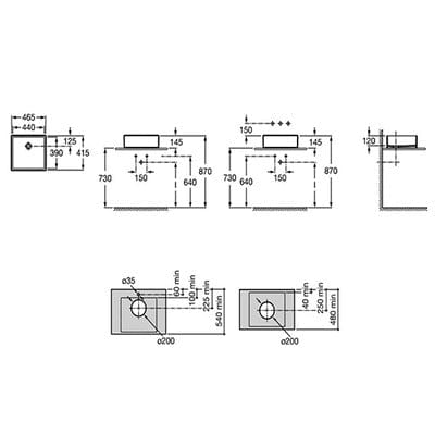Sofia Ceramic Over Countertop Basin - 465mm - Roca