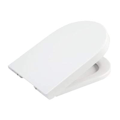 Quick Release Soft Close Urea Seat for Rimless Pans in Alpine White - RAK Ceramics