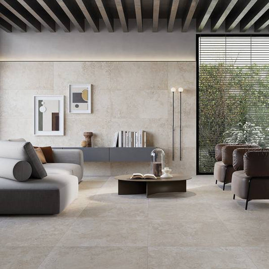 Rapolano Travertine / Marble Matt White 800mm x 800mm (2 per Box)