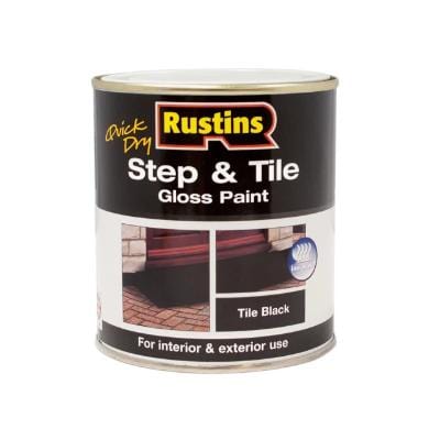 Rustins Quick Dry Step and Tile Paint - Gloss Black