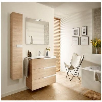 Victoria-N 600mm 3 Drawer Base Bathroom Unit - Basin, Mirror & Spotlight Pack - All Colours - Roca