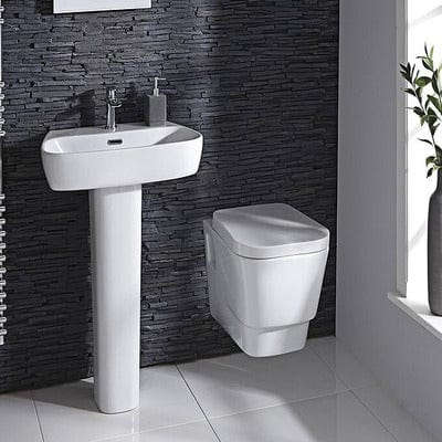 Piccolo Wall-Hung Toilet for use with Cistern & Frame Pack - Aqua