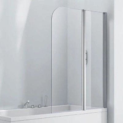 Aquaglass 6mm 2-Panel Double Folding Bath Screen - 1500 x 1200mm - Aqua