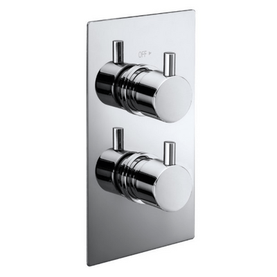 Pure Concealed 2-Way Chrome Thermostatic Shower Valve - Aqua