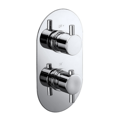 Evoke Concealed 2-Way Chrome Thermostatic Shower Valve - Aqua