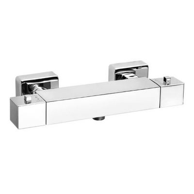 Cubix Exposed Chrome Thermostatic Shower Valve - Aqua