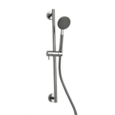 Pure Chrome Slide Rail Kit w/ Luxury Hand Shower and 600mm Double Seam Hose - Aqua