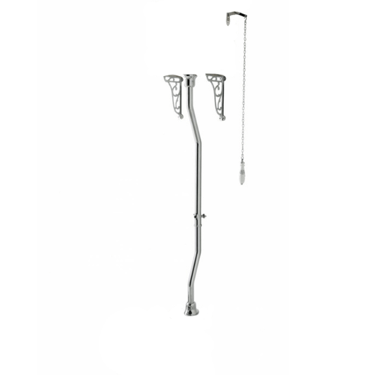 Victrion High Level Cistern Flush Pipe Kit Chrome - Bayswater Bathrooms