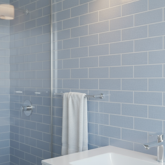 Abbey Azul Ceramic Glass Crackle Effect Wall Tile 75mm x 150mm (40 per Box)