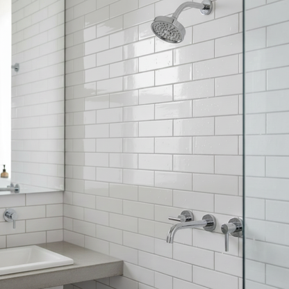 Abbey Perla Ceramic Glass Crackle Effect Wall Tile 75mm x 150mm (40 per Box)