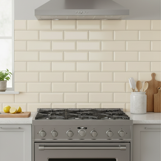 Mini Metro Gloss Beige 150mm x 75mm (44 per Box)