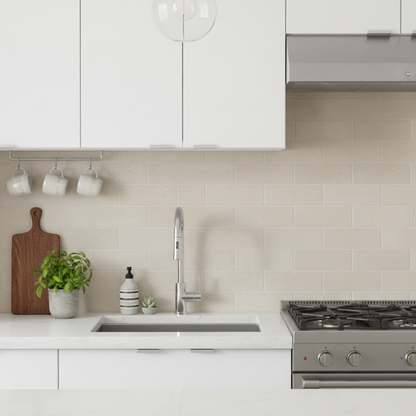 Camden Ceramic Gloss Bone Wall Tile 200mm x 100mm (50 per Box)