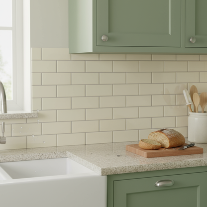 Mini Metro Gloss Cream Bevel Decor 200mm x 100mm (50 per Box)