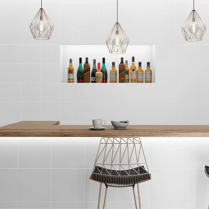 Croma Porcelain Matt Floor and Wall Tile - White 223mm x 223mm (20 per Box)