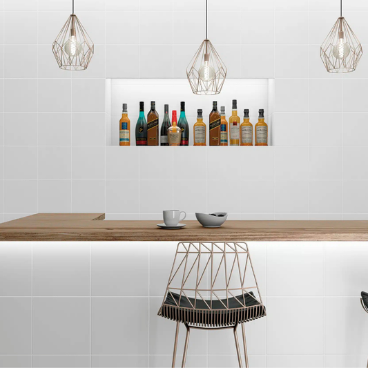 Croma Porcelain Matt Floor and Wall Tile - White 223mm x 223mm (20 per Box)