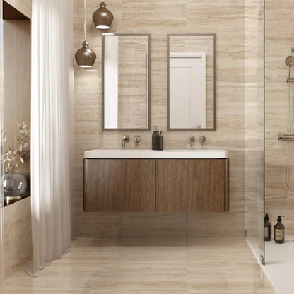 Verona Sand Porcelain Gloss Wall & Floor Tile 600mm x 300mm (6 Per Box)