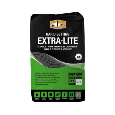 Palace Extra-Lite Fast Set Tile Adhesive x 20kg - White