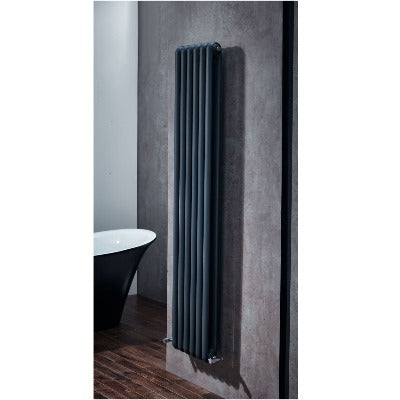 Adare Vertical Steel Designer Wall-Mounted Radiator - All Sizes - Aqua