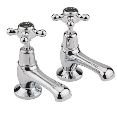 Domed Black Basin Taps - Bayswater Taps
