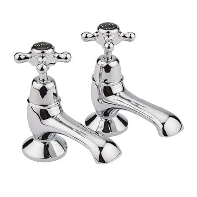 Domed Black Bath Taps - Bayswater Taps