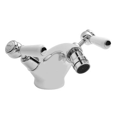 Domed White Mono Bidet Mixer Tap - Bayswater Bidet Mixer Tap