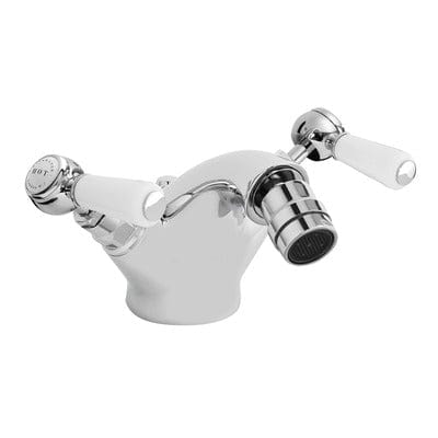 Hex White Mono Bidet Mixer Tap - Bayswater