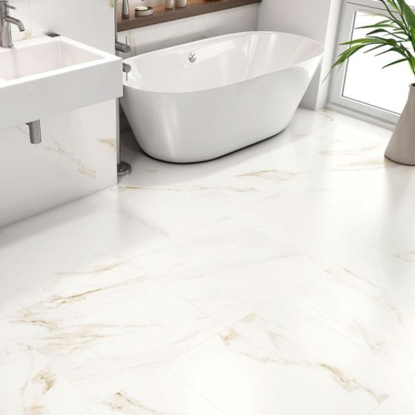 Calactta Marble Matt Gold 800mm x 800mm (2 Per Box)