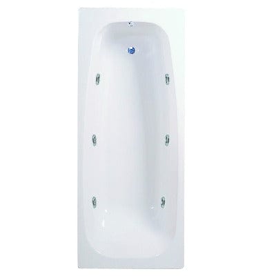 Caymen 6 Jet Whirlpool Bath - Aqua