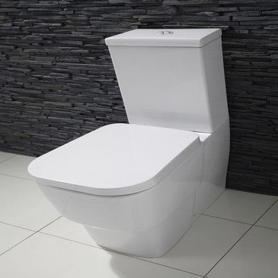 Cubix Flush to Wall Toilet Set - Aqua