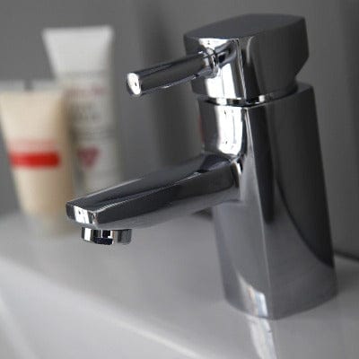 Cubix Chrome Basin Mixer w/ Click-Clack Waste - All Sizes - Aqua