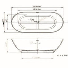 Load image into Gallery viewer, Cusco Luxury Freestanding Double Ended Bath - 1650mm x 830mm - Aqua
