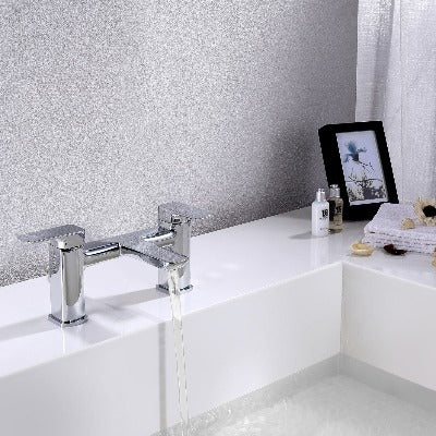 Sabre Chrome Bath Filler - Aqua