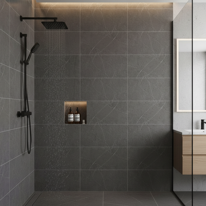 Capri Dark Matt Porcelain Wall & Floor Tile 600mm x 600mm (4 per Box)