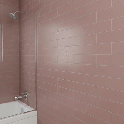 Central Blush Gloss Ceramic Pink Wall Tile 100mm x 200mm (50 per Box)
