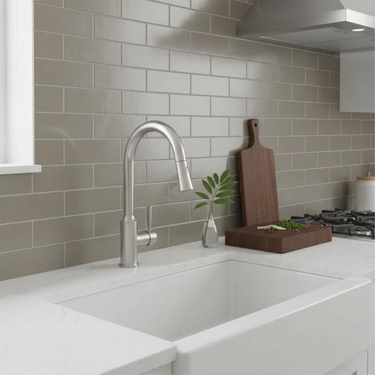 Central Dark Grey Gloss Ceramic Wall Tile 100mm x 200mm (50 per Box)